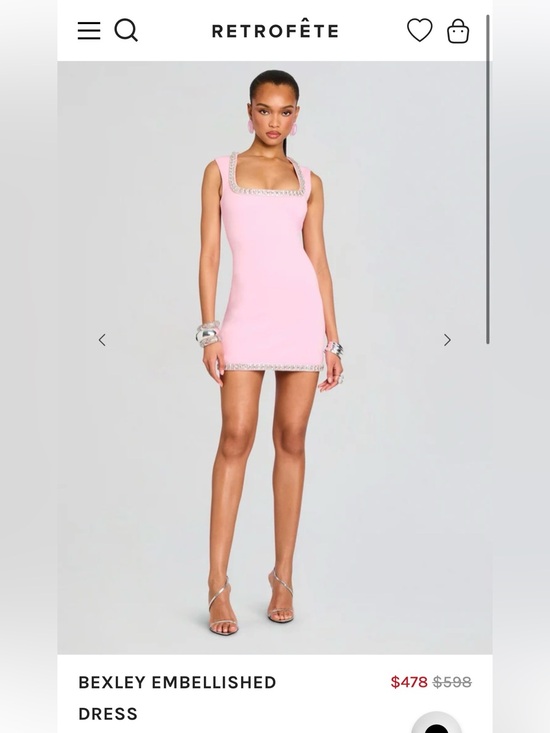 Retrofete Dresses & Skirts - 💍NWT Retrofete Bexley Pink Embellished Mini Dress XS/Sold Out💍